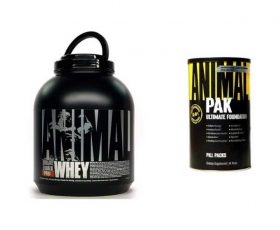 Animal Whey Isolate Protein Powder, Loaded for Post Workout and Recovery & Pak - Convenient All-in-One Vitamin & Supplement Pack-Gym Sporti