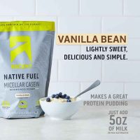 Ascent Casein Protein Powder Vanilla Bean 2 lb & Plant Protein Powder Chocolate 18 Servings-Gym Sporti