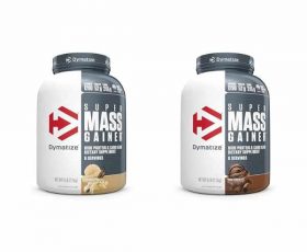 Dymatize Super Mass Gainer Protein Powder 52g Protein 1280 Calories 6 Pound Gourmet Vanilla & Rich Chocolate (Pack of 2)-Gym-Sporti