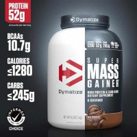 Dymatize Super Mass Gainer Protein Powder 52g Protein 1280 Calories 6 Pound Gourmet Vanilla & Rich Chocolate (Pack of 2)-Gym-Sporti