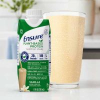 Ensure 100% Plant-Based Vegan Protein Nutrition Shakes with 20g Fava Bean and Pea Protein, Vanilla, 11 fl oz,(Pack of 12)-Gym Sporti