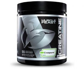 Muscle Feast Creatine + Isolate Bundle 1 Powder (Unflavored, 300g) + 1 Whey Protein Isolate (Chocolate, 5lb) Premium Supplements, Vegetarian, Gluten Free-Gym Sporti