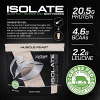 Muscle Feast Isolate + Creatine Candy Bundle 1 Whey Protein Isolate (Vanilla, 5lb) + 1 Creatine Candy (Lemon Lime, 360) Premium Supplements, Vegetarian, Gluten Free-Gym Sporti