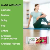 Orgain Organic Vegan Protein Bars, Peanut Butter Chocolate Chunk - 10g Plant Based Protein, Low Calorie Healthy Snacks, No Lactose or Soy Ingredients, Gluten Free, Non-GMO - 1.41 Oz (Pack of 12) Gym Sporti