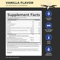 POWERLIFE Tony Horton High Impact Plant Protein Powder with 3000 MG of HMB (Vanilla - New Formula) Foundation Four Greens Drink with Pre & Pro Biotics, Essential Magnesium (Strawberry) - Gym Sporti