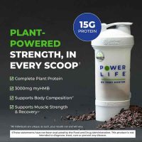 POWERLIFE Tony Horton High Impact Plant Protein Powder with 3000 MG of HMB (Vanilla - New Formula) Foundation Four Greens Drink with Pre & Pro Biotics, Essential Magnesium (Strawberry) - Gym Sporti