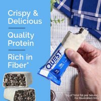 Quest Nutrition Crispy Cookies & Cream Hero Protein Bar, 18g Protein, 1g Sugar, 3g Net Carb, Gluten Free, Keto Friendly, 12 Count Gym sporti (1)