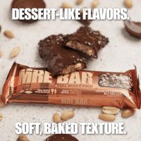 REDCON1 MRE Protein Bar, Crunchy Peanut Butter Cup - Contains MCT Oil + 20g of Whole Food Protein - Easily Digestible, Macro Balanced Low Sugar Meal Replacement Bar (12 Bars) gym sporti