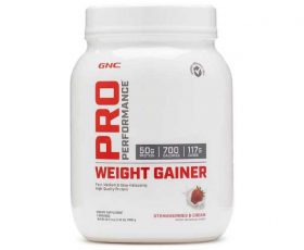 Weight Gainer Protein Powder GNC Pro Performance Increase Muscle Mass Banned Substance Tested Strawberries and Cream 6 Servings-Gym Sporti