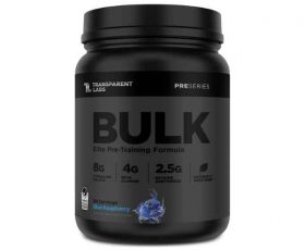 Transparent Labs Bulk Black Pre-Workout boosts strength, endurance, and focus with a powerful blend of ingredients. Experience energy and muscle pumps!