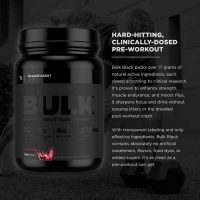 Transparent Labs Bulk Black Pre-Workout boosts strength, endurance, and focus with a powerful blend of ingredients. Experience energy and muscle pumps!