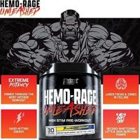 Nutrex Research Hemo-Rage Extreme High Stim Pre Workout Powder delivers insane energy, focus, endurance, and pumps for intense workouts.