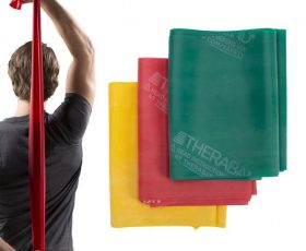 THERABAND Resistance Band Set for Upper & Lower Body offers versatile, color-coded bands for conditioning, rehab, and at-home workouts.